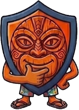 Super Parker tiki mascot.